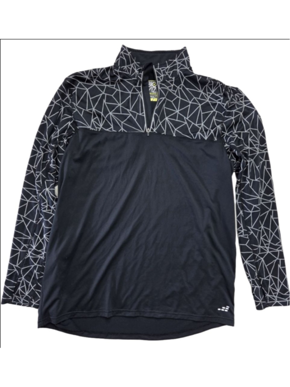 Men's BCG Black & White Geometric Long Sleeve Tee M